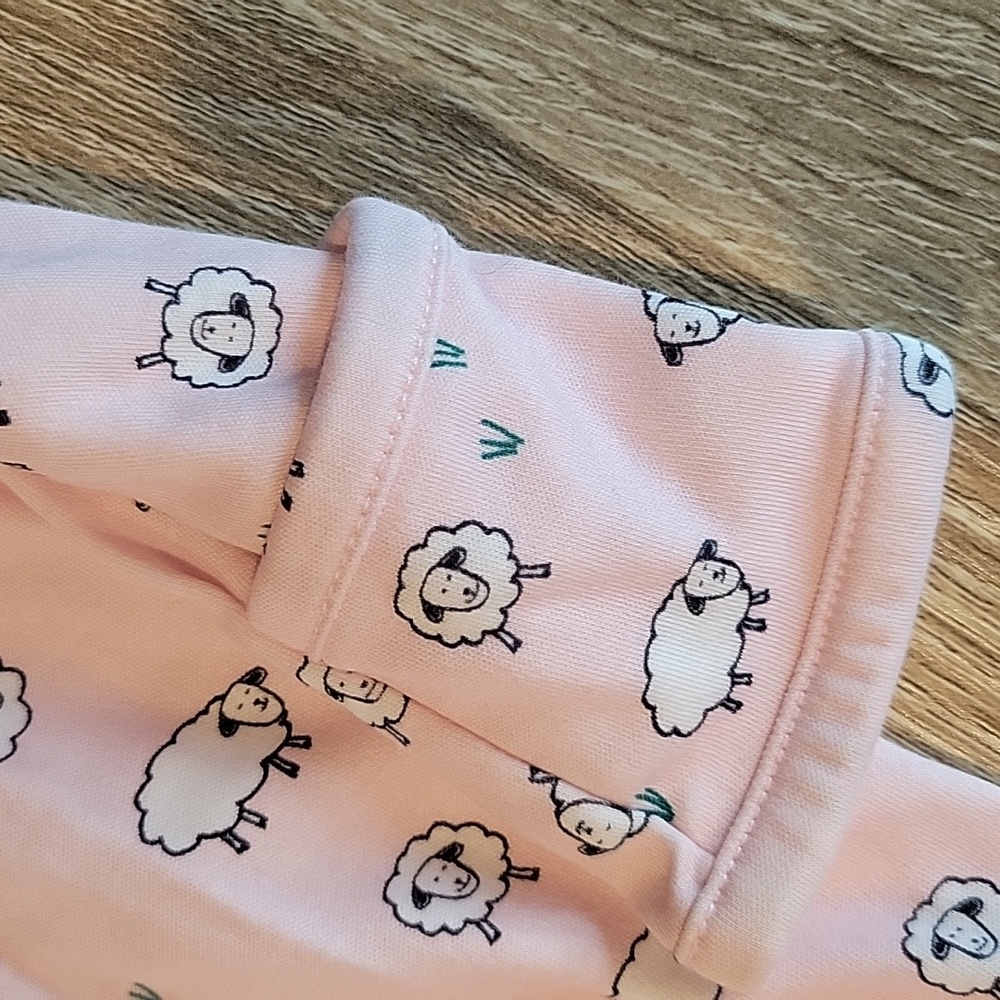 Hanna Andersson Pink Sheep Gown With Mitten Cuffs - Picture 4 of 4